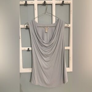 Banana Republic Gray Sleeveless Cowl Neck Top Size Small